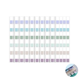 YIXINLYMY Post-it Film Sticky Notes, Header Stickers, Index Stickers, 6 Colors, 40 Sheets Each, Rectangle, 0.5 x 1.1 inches (12 x 28 mm)