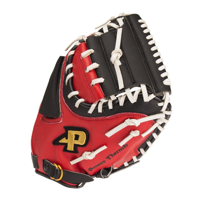Promark PCM-4253 Soft Catcher's Mitt, Red Orange (For Right Throwing)