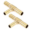 uxcell Reducing Barb Hose Fitting Tee T Shape Pipe Connector