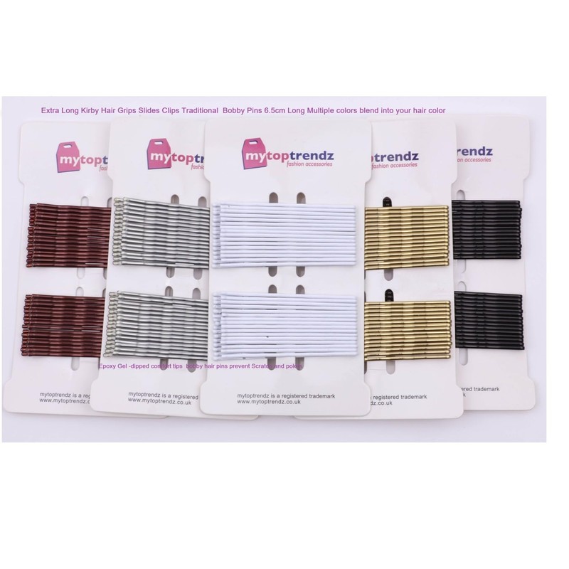 Mytoptrendz® Large Kirby Hair Grips Bobby Pins Hairpins Classic Waved