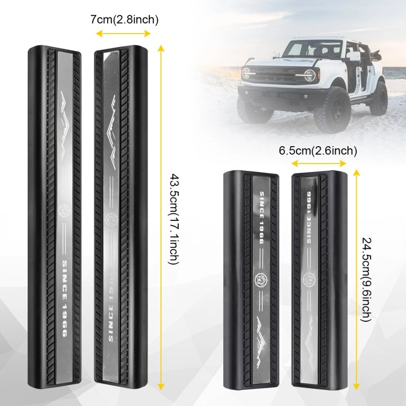 AUFER Door Sill Guards Edge Entry Guards Protectors for Ford