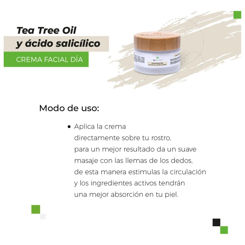 Crema Facial De Dia Tree Tea Oil Y Ácido Salicílico,