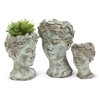 Abbott Collection Goddess Head Planter - Extra Small Cement Indoor