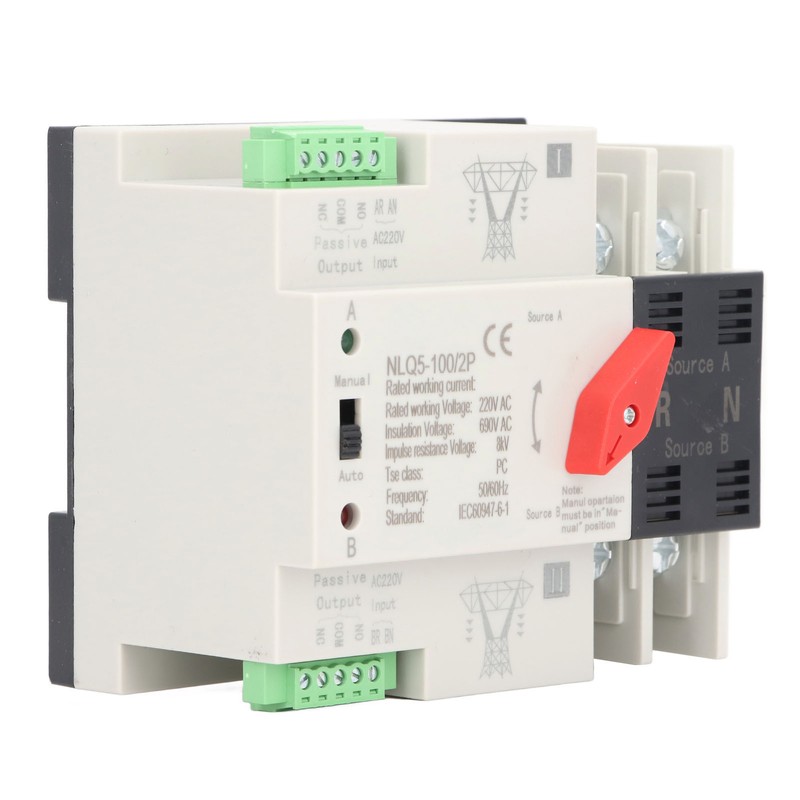 Dual Power Automatic Transfer Switch 2P Mini ATS Automatic Transfer