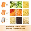 Electric Cheese Grater with 3 Set Blades, Automatic Efficient Slicer