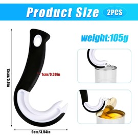 2 Pcs Easy Open Ring Pull Can Opener Easy Grip Opener Ring-Pull Helper for Ring Pull Tab Cans Tins Bottles