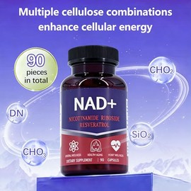 Suplemento liposomal NAD+ de 1500 mg con resveratrol para hombres y mujeres, energía celular, envejecimiento saludable y apoyo inmunológico, certifica