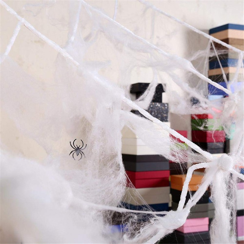 Feelava Giant Spider Web Halloween Spider Decorations,Halloween Decor Haunted House