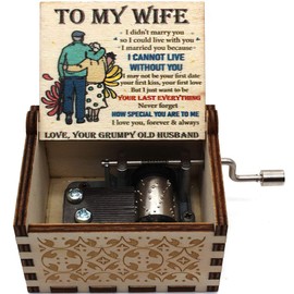 ukebobo Wooden Music Box - You are My Sunshine Music Box, Gift for Valentine’s Day, Christmas, Birthday, Anniversary, Girlfriend, Wife - 1 Set（Old）