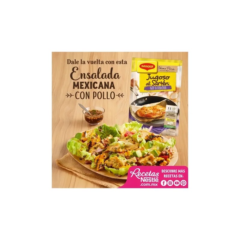 Hoja Sazonadora Maggi Jugoso Al Sartén Ajo Y Cebolla 23.4g