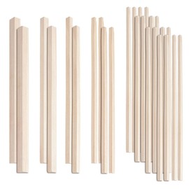 OLYCRAFT Pack of 26 Triangle Wooden Sticks, 5 Sizes, Unpainted Wooden Strips, Triangle Dowel Strips, Wooden Triangle Dowel Rod, Natural Wood, Triangle Sticks, Model Accessories for Wood Craft Supplies