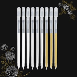 SMOOTHERPRO White Gold Silver Gel Pen Set | Highlight Gel Ink Pen | 0.6 mm Fine Art Liner Drawing Pen | for Black Dark Paper Drawing Sketching (GWS06-9) | 9 Pieces