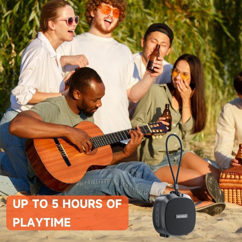 PEICHENG Small Portable Bluetooth Wireless IPX5 Waterproof Shower Speaker