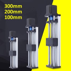 Futchoy 100/200/300mm Linear Axis Actuator 300mm 24V Ball Screw Guide Sliding Table+ 23nema Stepper Motor Torque 0.9nm (300 mm, Style 3)