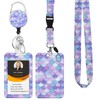 ID Badge Holder with Detachable Lanyard,Retractable Heavy Duty Badge Reel