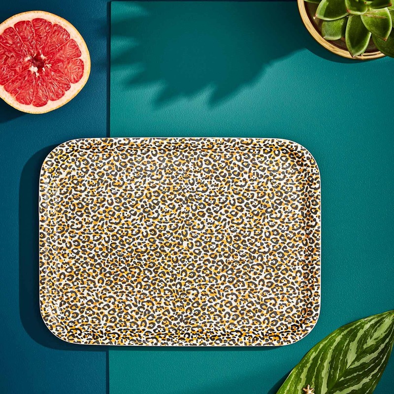 Spode Rectangle Birch Tray - Leopard, 27cm x 20cm, CRCLP8844-XL