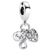 Family Infinity Triple Charm 925 Sterling Silver Pendant,Jewelry Beads Gifts