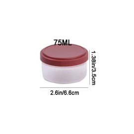 zaoalife 6 pack Small Containers with Lids,Salad Dressing Container To Go,75ml Dressing Sauce Containers for Lunch Box, Reusable Plastic Condiment Sauce Dipping Cups,Mini Food Storage Bowls