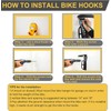 Soporte De Gancho Fijo para Colgar Bicicletas con Protector De