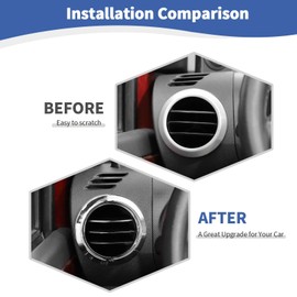 RT-TCZ for Jeep JK Air AC Vents Cover Trim Rings Chrome for Jeep Wrangler JK JKU 2007-2010 Chrome Interior Accessories 4pcs