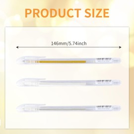 18 Pcs White Gold Silver Gel Pens, 0.5mm Fine Point Liner Tip ink Sketching Pens, Line Drawing Pen Highlighter, Rollerball Pens for Black Paper, Art, Writing, Taking Note (3 Colors)