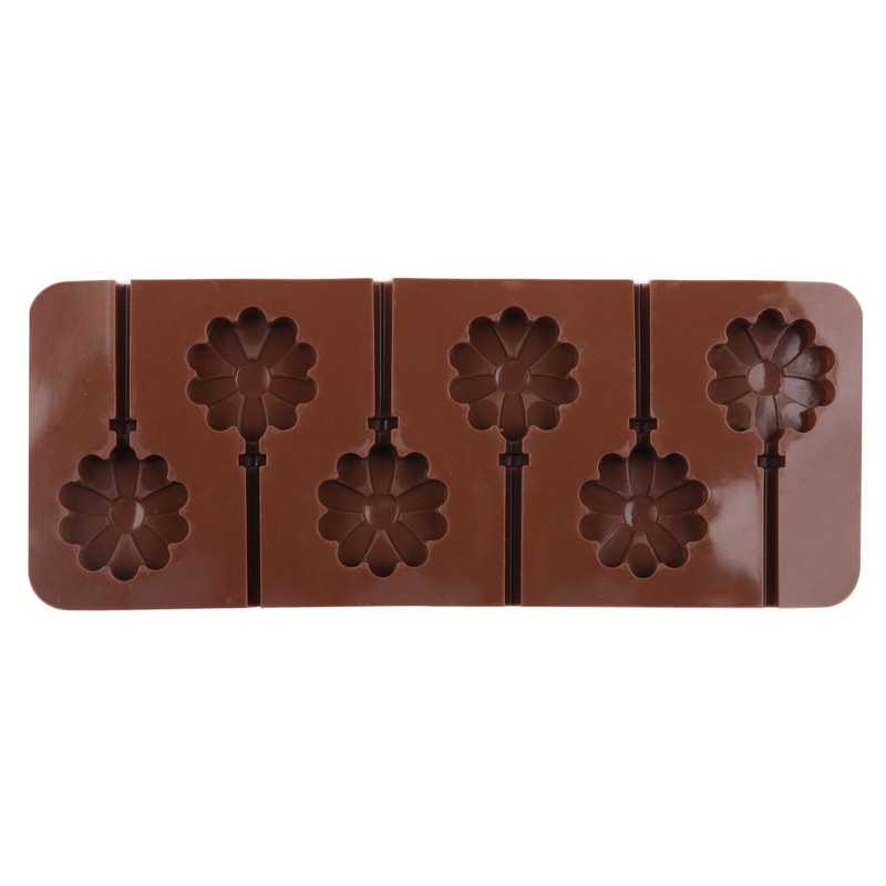 AIBOYA 6 Cavity Sunflowers Silicone Candy Mold Lollipop Sucker Mold