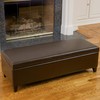 Christopher Knight Home York Bonded Leather Storage Ottoman Bench, Brown
