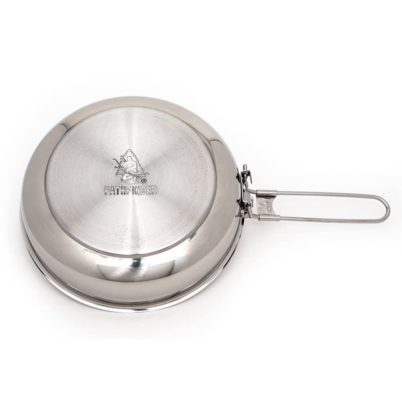 The Pathfinder School Stainless Steel Folding Skillet and Lid (8-Inch)