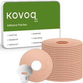 Kovoq CGM Patches for Medtronic Guardian 4 Sensor, 20-Count Waterproof Guardian 4 Over Patches with Customized Reusable Hardshell Cover for 14 Days of Enhanced Protection and No Double Taping (Tan)