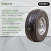 Marathon 00090 Flat-Free 2.80/2.50-4 Tire and Wheel Assembly, 3” Centered