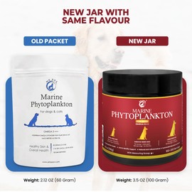 Mr. Ros Marine Phytoplankton: Supercharge Your Dog's Health (3.5 oz / 100 g). Essential Nutrients for Shiny Coat, Strong Joints & Overall Wellbeing-with Scoop