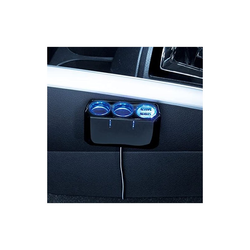 Tsuchiya Yac CE-488 Car Supplies, Socket Distributor, USB Twin Socket,