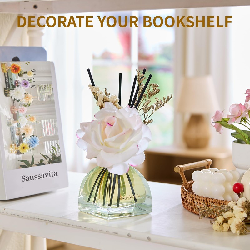Reed Diffusers Set Jasmine&Lily Scented 8.5oz Air Freshener for 140