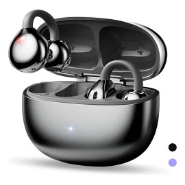 HOLFILL Audfonos Bluetooth 5.4 Clip Ear para Gaming y Deporte con Cancelacin de Ruido, Micrfono HD Integrado, Resistencia IPX6, Controles Tctiles...  