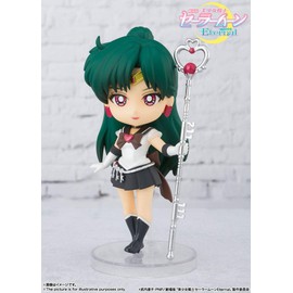 Figuarts Mini Sailor Moon Super Sailor Pluto - Eternal, 3.5 inches (90 mm), PVC & ABS Painted Action Figure