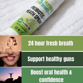 Probiotic Breath Spray – Fights Morning Breath & Promotes Long-Lasting Fresh Breath – Oral Health Support with Natural Ingredients – Pocket-Sized Freshener