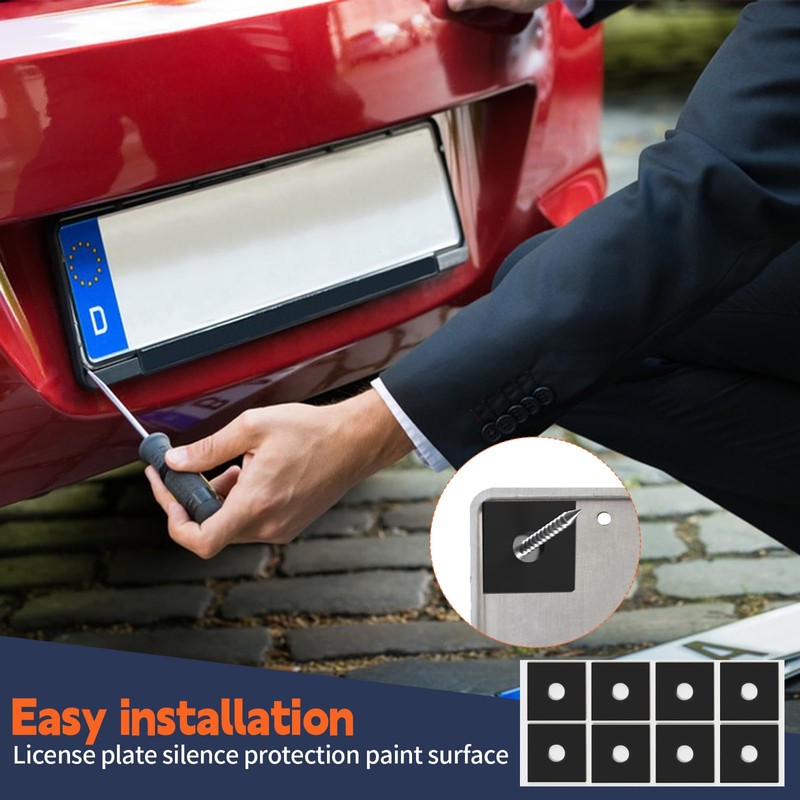 62 Stück Kennzeichen Schrauben Motorrad, 304 Edelstahl Kennzeichenschrauben Set M5