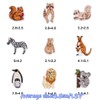 MSCFTFB 21 Pieces Zoo Animals Iron on Patches Cute Embroidered
