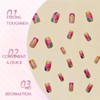 24 Pcs Pink French Tip Press-On Nails - Short Square