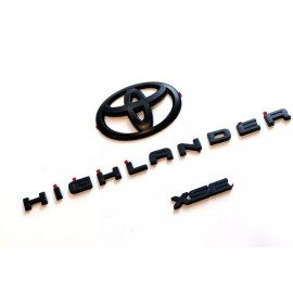 Toyota 2021-2024 HIGHLANDER XSE AWD Matte Black EMBLEM OVERLAY KIT PT948-48200-02