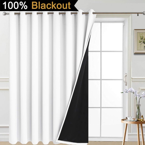 Yakamok Full Shading Curtain for Patio Door,Thermal Insulated Backing Sliding