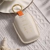 Hontumax Premium Leather 6-Button Key Fob Cover Case for Toyota