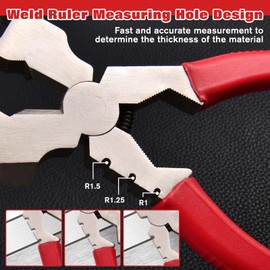GOLD DEER 8"MIG Welding Pliers,Multi-Functional MIG Welding Pliers with Measurement Holes,Wire Cutting Plier with Ergonomic Handle for Professional Welding,Electrical,Mechanical,Workshop and Home Use