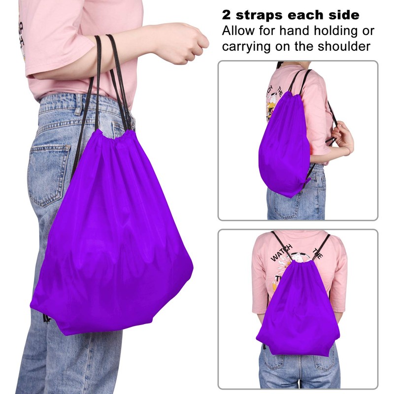 FEPITO 2/12/15 Pack Drawstring Backpack Bags Sack Cinch Bag String