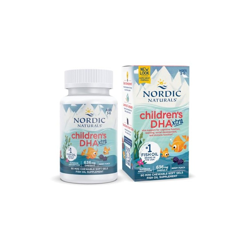 Nordic Naturals DHA Xtra para niños, 636mg de Omega 3,