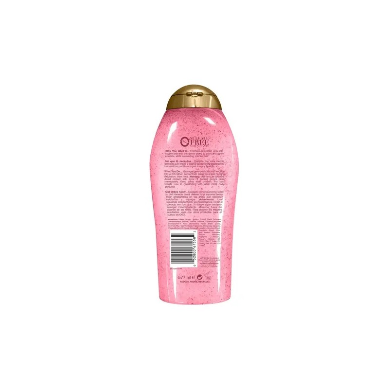 OGX Jabón Corporal Exfoliante Fresh con Sal Rosa y Agua