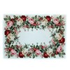 Tablecloth with Rose Print Motif Table Runner 100% Polyester Spring