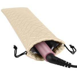 AMIJEAL Heat Resistant Hair Tools Storage Bag Portable Travel Drawstring Organizer Cover Pouch for Curling Iron, Flat Iron, Hair Straightener and Other Styling Tools(16" x 4.3")