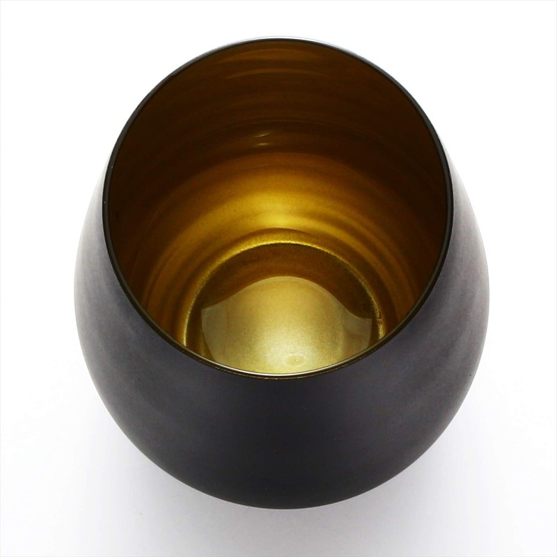 stolzle Matte Black/Gold 16.2 fl oz (465 ml) "Metal Color"