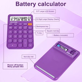 Standard Calculator 12 Digit,6.2 * 4.2in Desktop Large Display and Buttons,Calculator with Large LCD Display for Office,School, Home & Business Use,Automatic Sleep,15 °Tilt Screen